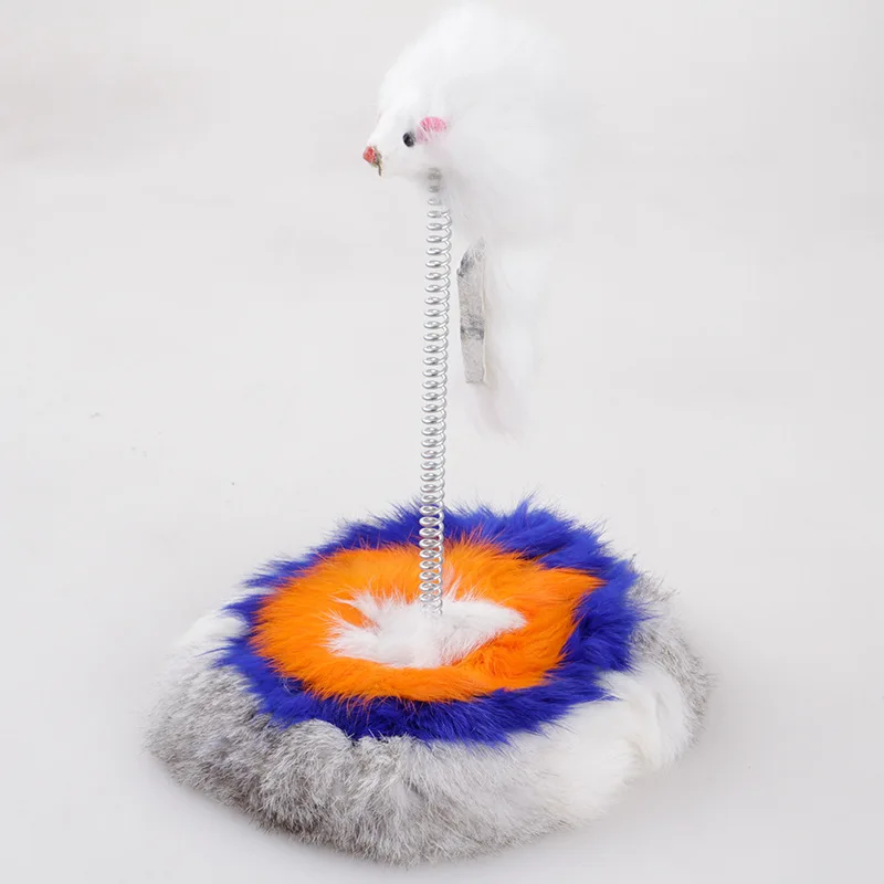 Plush Pet Claw Toy Tumbler Mouse Cats Scratching Funny Cat Scratch Amusing Interactive Springs Toys for Small Animals | Дом и сад