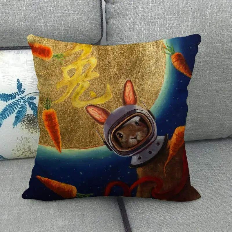 45 см * масляная живопись собаки дизайнерские льняные/Хлопковые наволочки для