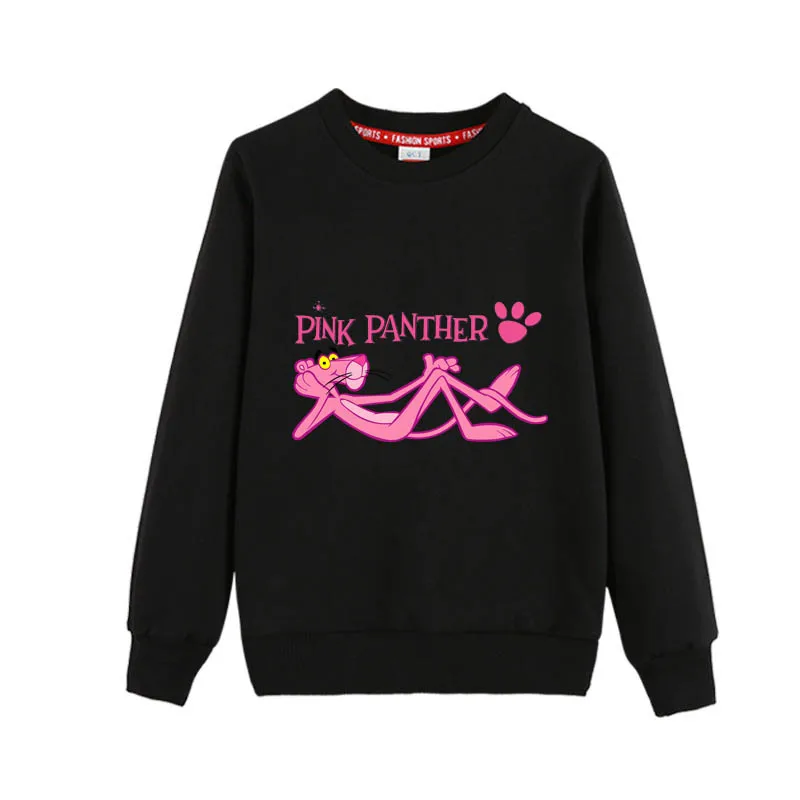 

8colors Pink Panther Children Clothes for Boys Girls Sweatershirts Kids Spring Autumn 100 % Cotton hoodies 4 6 8 10 12 14T