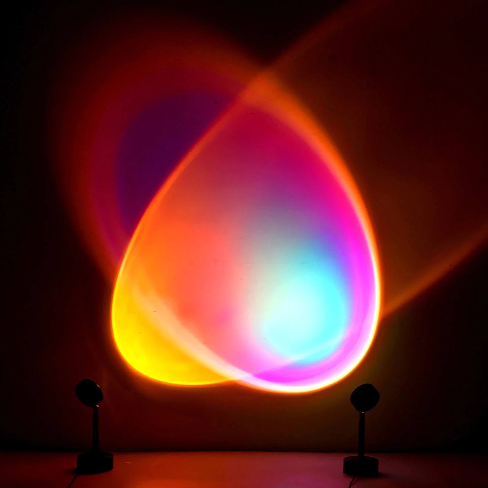 

Atmosphere Led Night Light Rainbow Sunset Projector Lamp for Home Coffe Shop Background Wall Decoration USB Operate Table Lamp