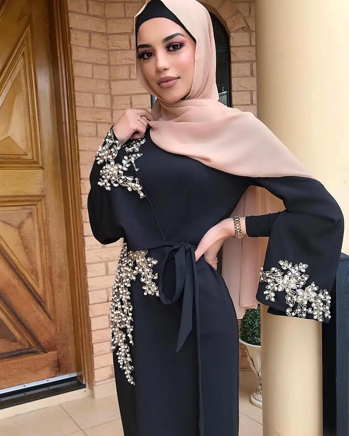 Женская абайя Дубай мусульманский хиджаб платье Abayas женский марокканский кафтан