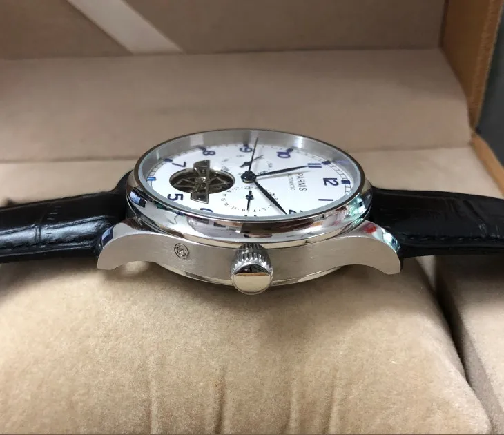 Мужские часы с сапфировым стеклом или минеральным 43 мм|steel stainless|steel 316steel man |