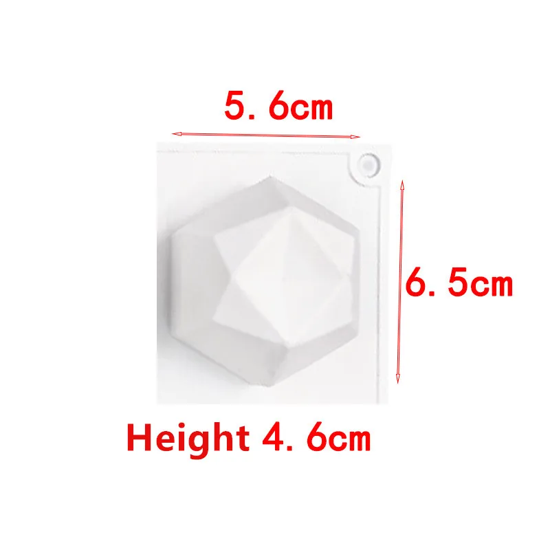 

1PCS Eight-sided Multilateral Diamond Face Cube DIY Candle Mold Creative Handmade Aromatherapy Apple 3D Candle Silicone Mold Dec