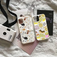 cute little cat phone case for iphone 13 12 11 pro max mini xs x xr 6 6s 7 8 plus white candy colors cover