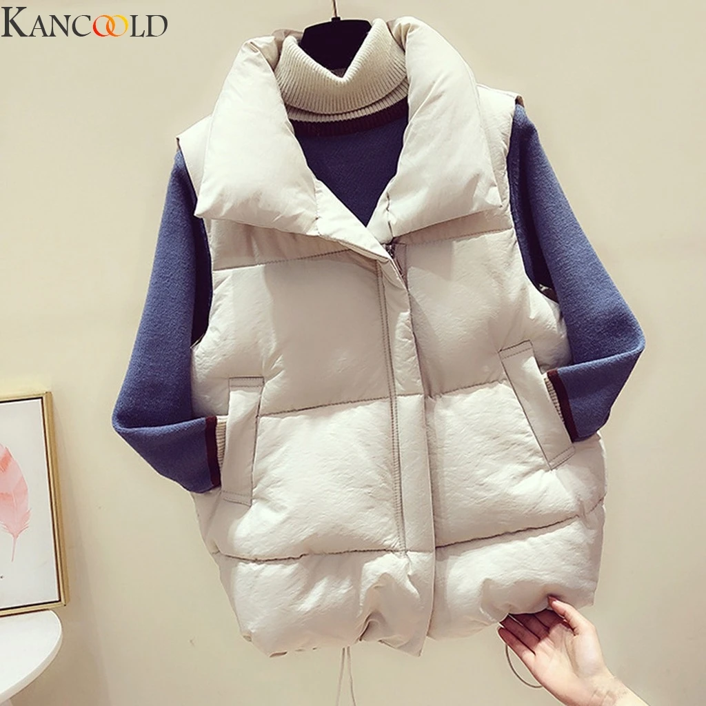 KANCOOLD новинка Модный женский жилет пальто на осень и зиму теплый толстый короткий