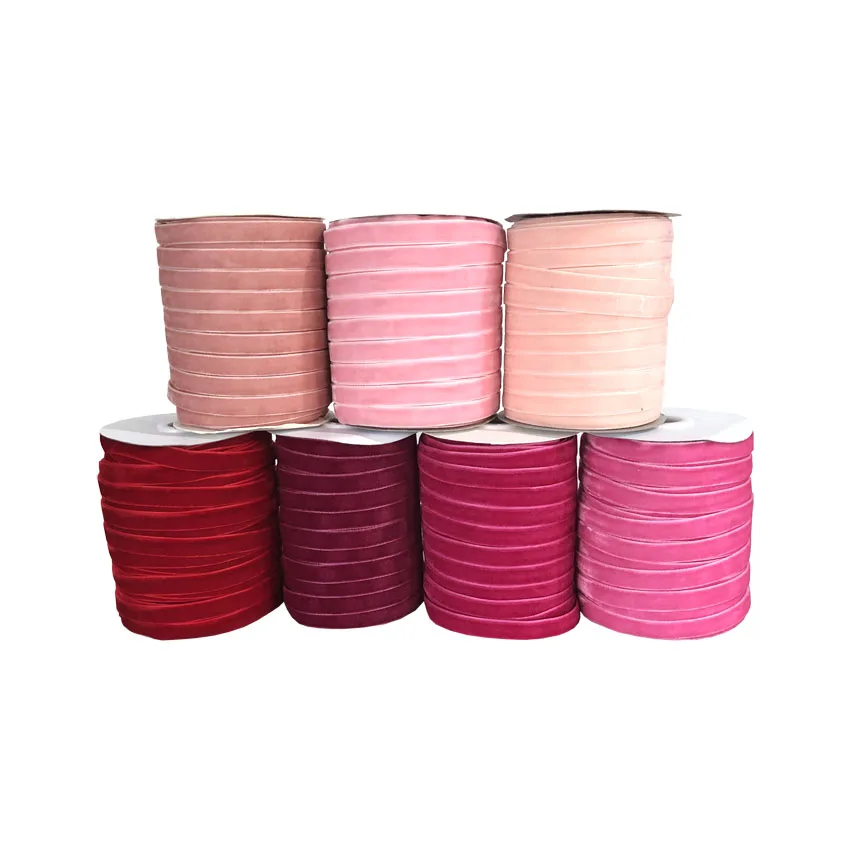 

32 Цвета оптовая продажа 3/8 "1 см бархат лента без эластичности велюровая набор «сделай сам» для Головные уборы одежда для подарка украшения 50...