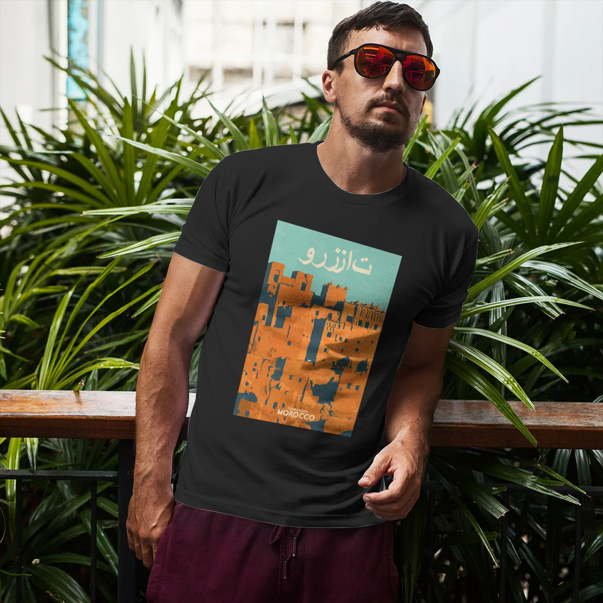 

Travel Posters Ouarzazate Morocco Poster Men's short-sleeved t-shirt Novelty R344 Top tee USA Size