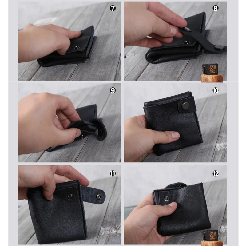 

Luxury Men's Short Wallet First Layer Cow Leather Top Quality Male Hasp Simple Credit Card Purses Clutch Money Bag Casual Pouch