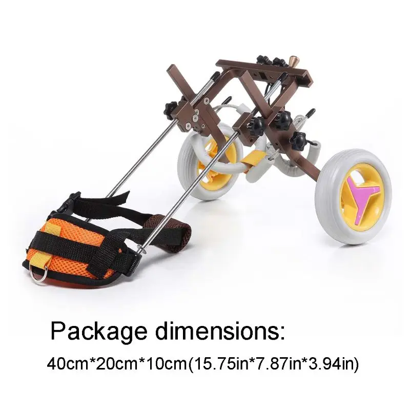 

27RF Disabled Dog Scooter Wheelchair with Handle for Small Dogs Back Legs Safety Reflective Strip Design Home Pets Dog Train