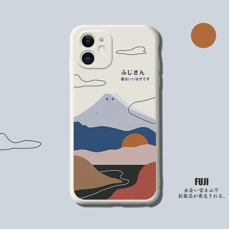 

Smartphone Case For iphone 12 Pro Max Mini 6s 7 8 Plus XR XS 2020 SE Cell Phone Lens Protection New Style FuJi
