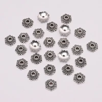 50pcslot 8mm tibetan bead caps end receptacle flower torus for jewelry making findings diy bracelet spaced jewelry accessories