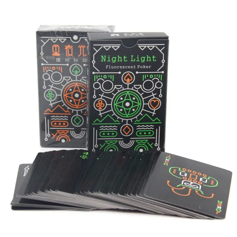 1 набор фантастический светящийся флуоресцентный светильник ночной покер