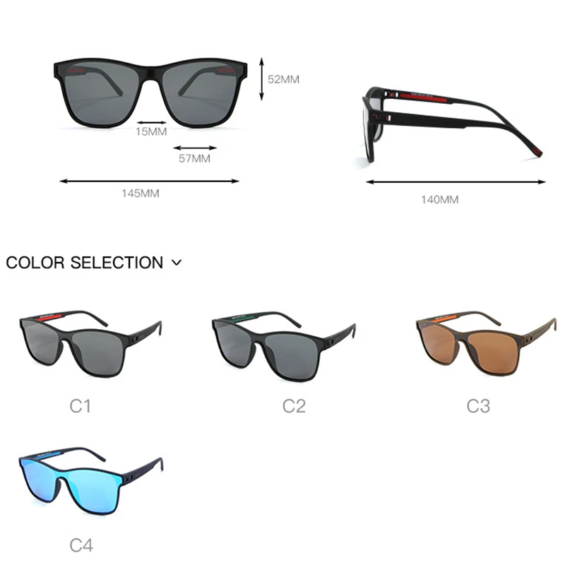 

Fashion Siamese Lens Sunglasses Men's Classic Polarized Glasses Riding And Driving Trendy Sunglasse Luxury Drand Designer Gasses