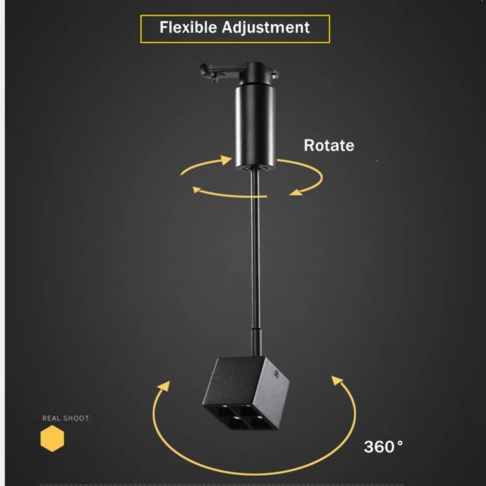 Светодиодная лампа для трека светильник рельсовый алюминиевый светодиодный