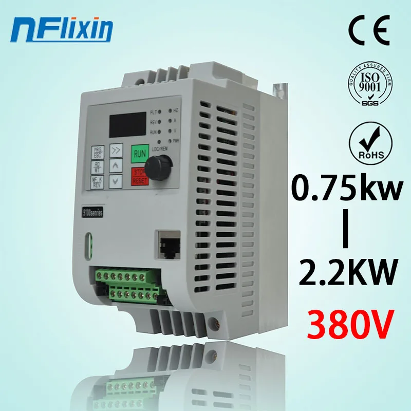 Мини-преобразователь частоты NF9100 VFD 380 в 0.75 кВт/1.5 кВт/2.2 кВт/4 кВт конвертер с