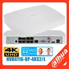 Оригинальный Сетевой видеорегистратор Dahua NVR4116-8P-4KS2L 4K H.265 AI face16Channel 8POE Smart 1U 4K  H.265 Lite