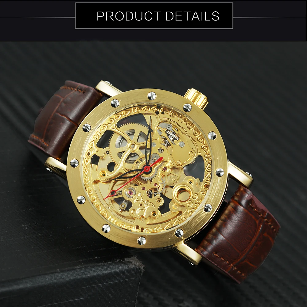 FORSINING Топ бренд Роскошные наручные часы для мужчин и женщин Авто Механический