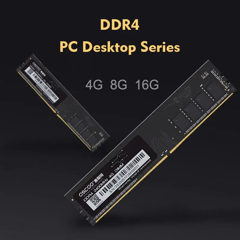 

OSCOO DDR4 Memory Bar 4GB/8GB/16GB 2400Mhz Desktop DDR4 Motherboard 288Pin 1.2V LONG DIMM Desktop Memory