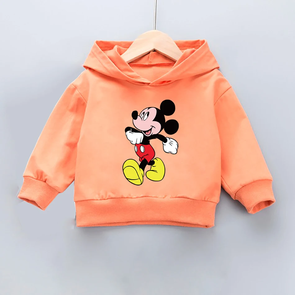 Disney Mickey Minnie Boys Girls Hoodie Clothes Clothing Toddler Infant Boys Girls Sweatshirts T-shirt Hoodied Cotton T-Shirt