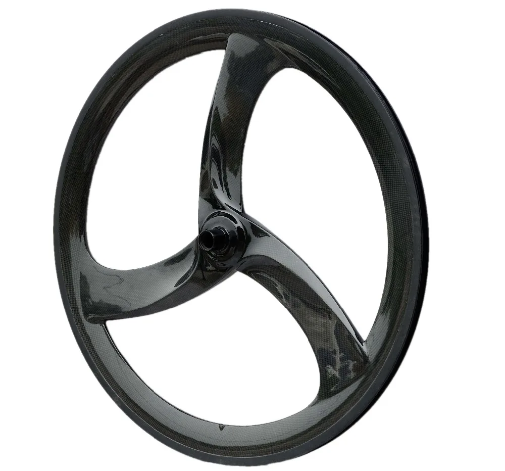 700C tri-Карбоновые колеса со спицами 56 мм clincher фиксированная Шестерня 3 спиц