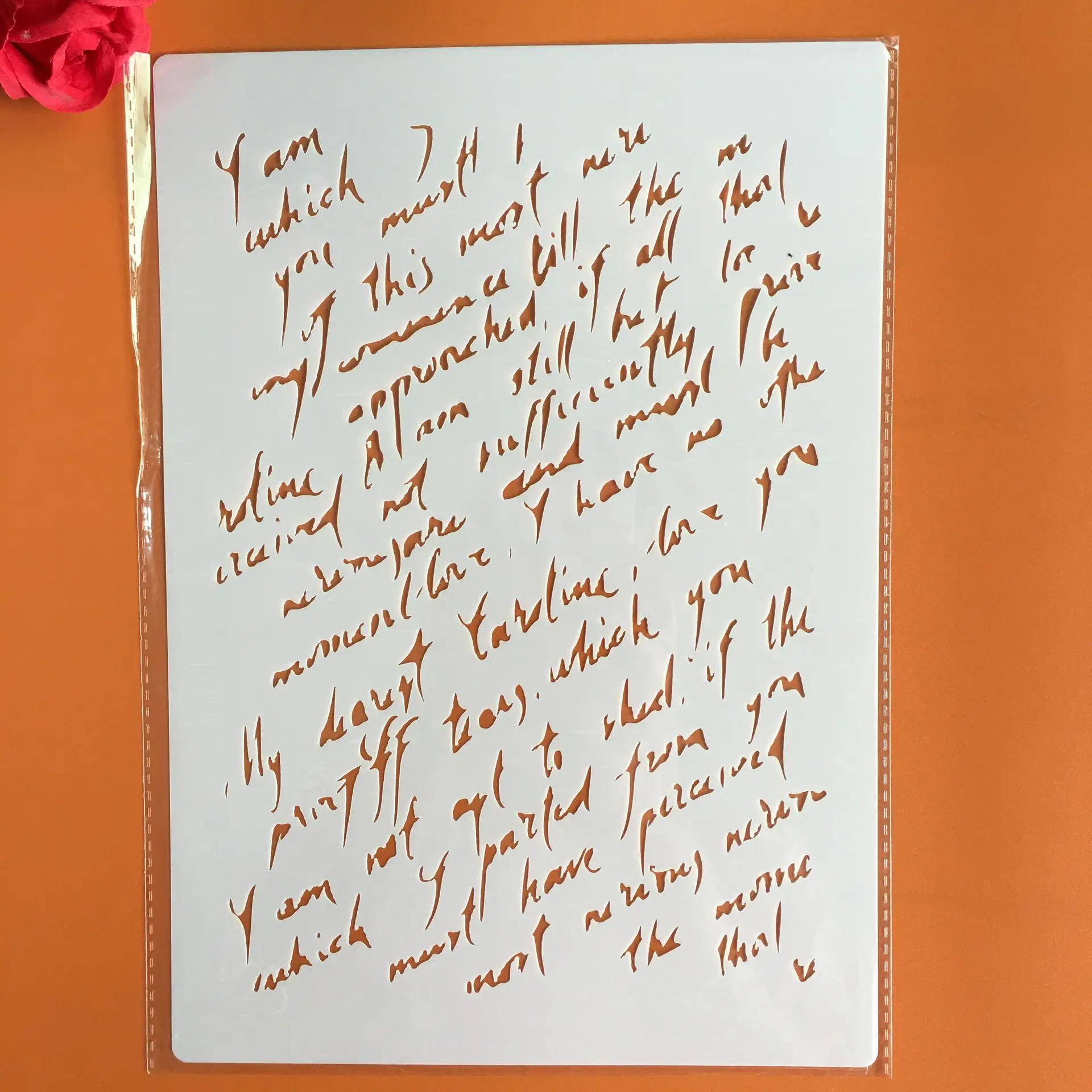 

A4 29 *21cm Letter text DIY Stencils Wall Painting Scrapbook Coloring Embossing Album Decorative Paper Card Template,wall