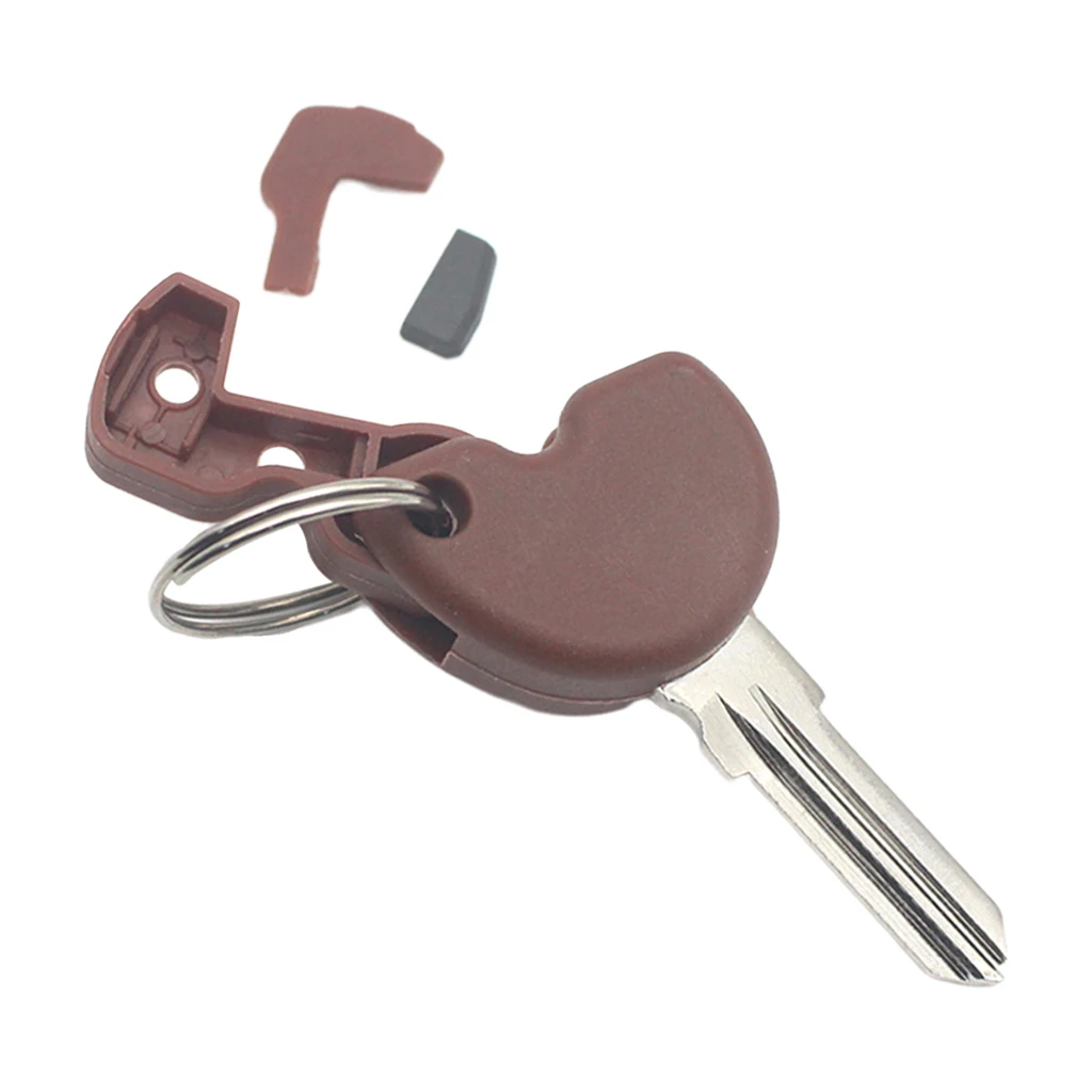 

Durable New Brown Uncut Blank Key + Transponder Chip for for Vespa Piaggio