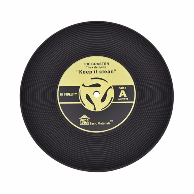 Креативный Декор Кофе подставка для напитков спиннинг Ретро виниловые записи CD