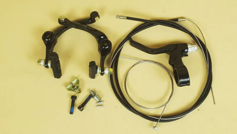 Комплект левого и бокового тормоза BMX из алюминиевого сплава с тормозным рычагом