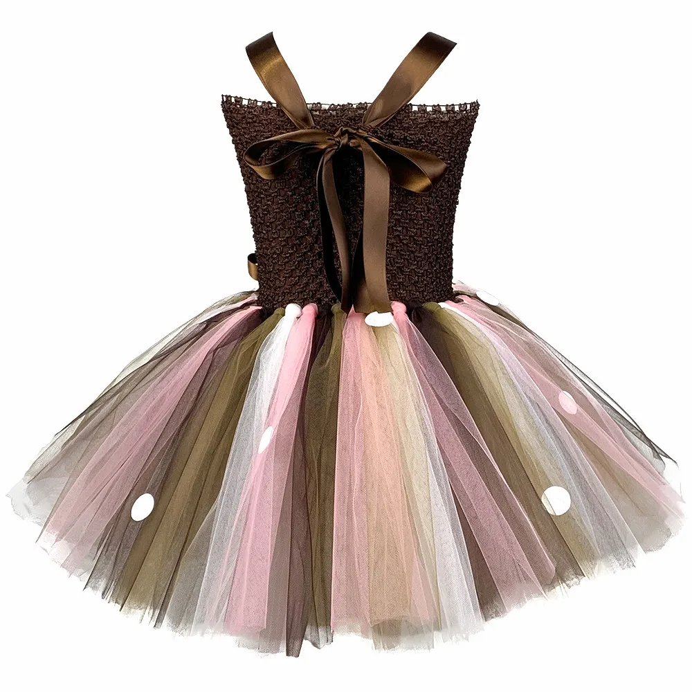 Костюм с мультяшным оленем повязкой на голову детская балетная пачка цветами для