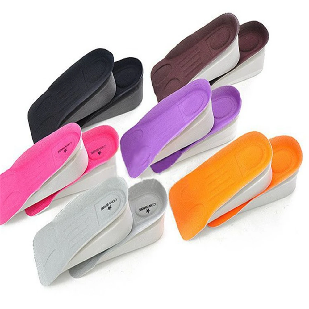 1 pair Random Color Height Increase Shoes Insole Foam Rubber Taller Shoe Insert Shoe pad Support Pad