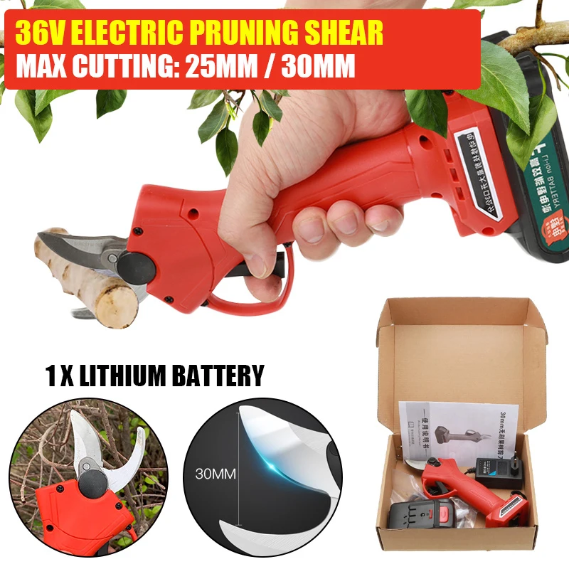 Садовый электроножницы регулируемый беспроводной садовый секатор 36