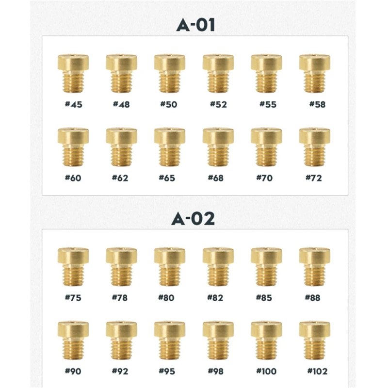

Dellorto Series PHBG AD 12 Piece Sets Motorcycle Copper Carburetor Main Measuring Hole And Main Nozzle