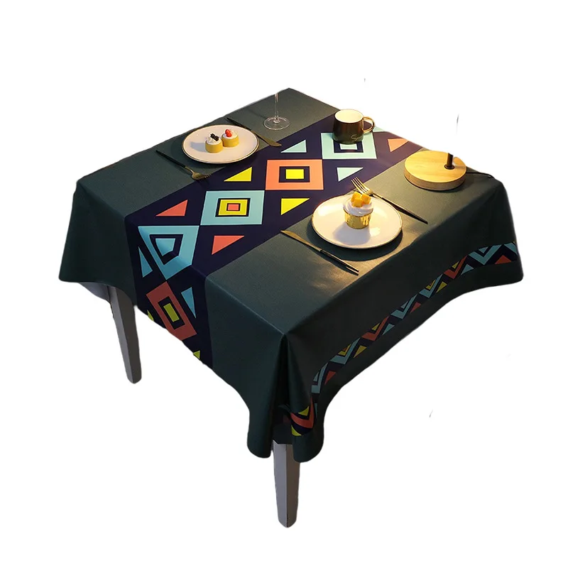 

Nordic Style PVC Tablecloth Geometry Table Cloth Oilproof Dining Table Dust Cover Home Decor Kitchen Party Banquet Table Cover