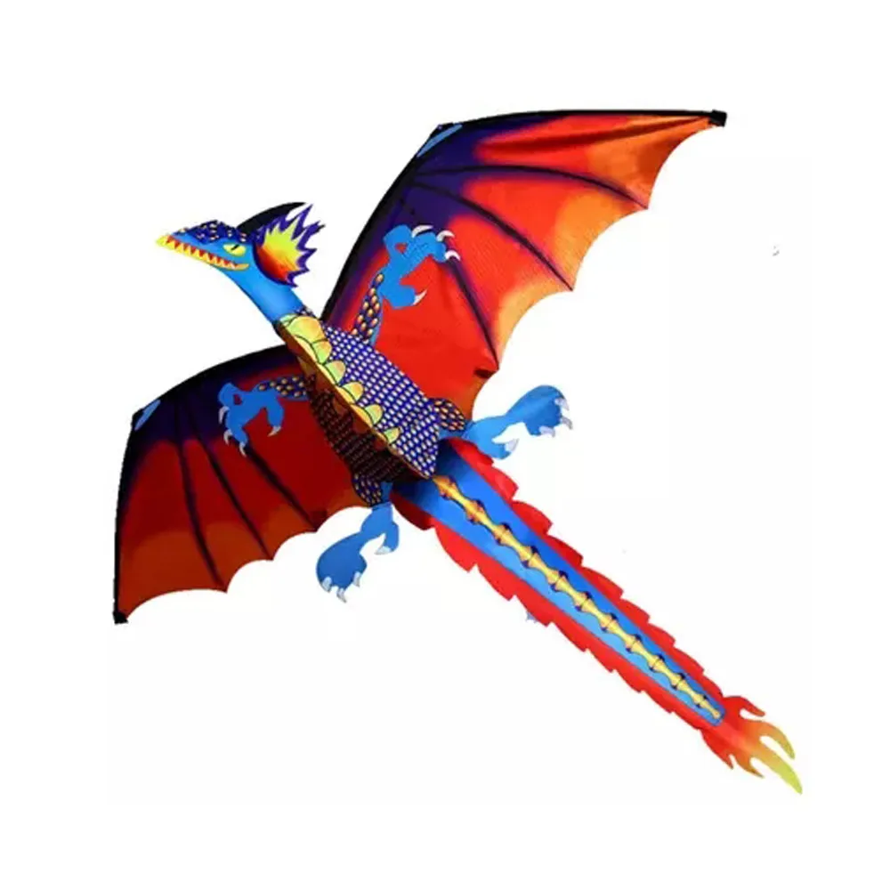 

3D Dragon Kite Kids Toy Fun Outdoor Flying Activity Game Children With Tail children kite line weifang bird kite factory ikite