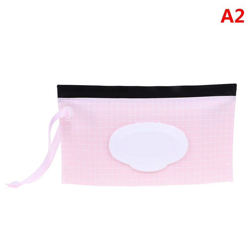 Портативная сумка для переноски влажных салфеток с героями мультфильмов, контейнер для влажной бумаги, диспенсер для салфеток, сумка-светильник с ремнем - Цвет: 2