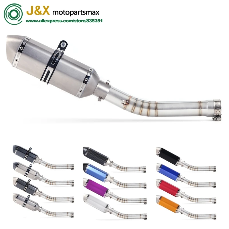 

Motorcycle Stainless Steel Exhaust Escape Muffler Middle Link Pipe Slip On Full System Slip On For yamaha YZF-R6 R6 1998-2005