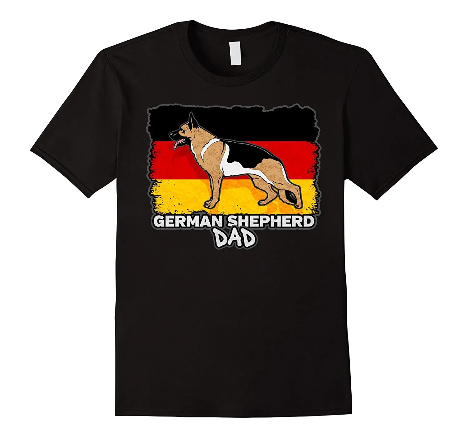 

Arrival Summer Fashion Short Sleeves 100% Cotton Mens German Shepherd Dad Dog Deutschland Flag T-Shirtdesign Your Own T Shirt