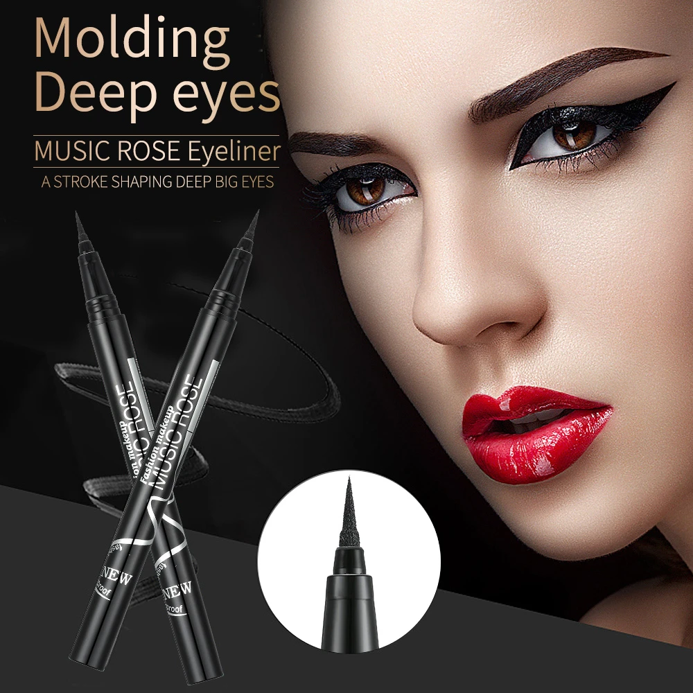 Водостойкая Подводка для глаз тонкая жидкая подводка черный стойкий карандаш