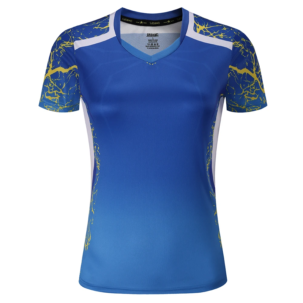 Быстросохнущая Полиэстеровая рубашка для бадминтона дышащая женская