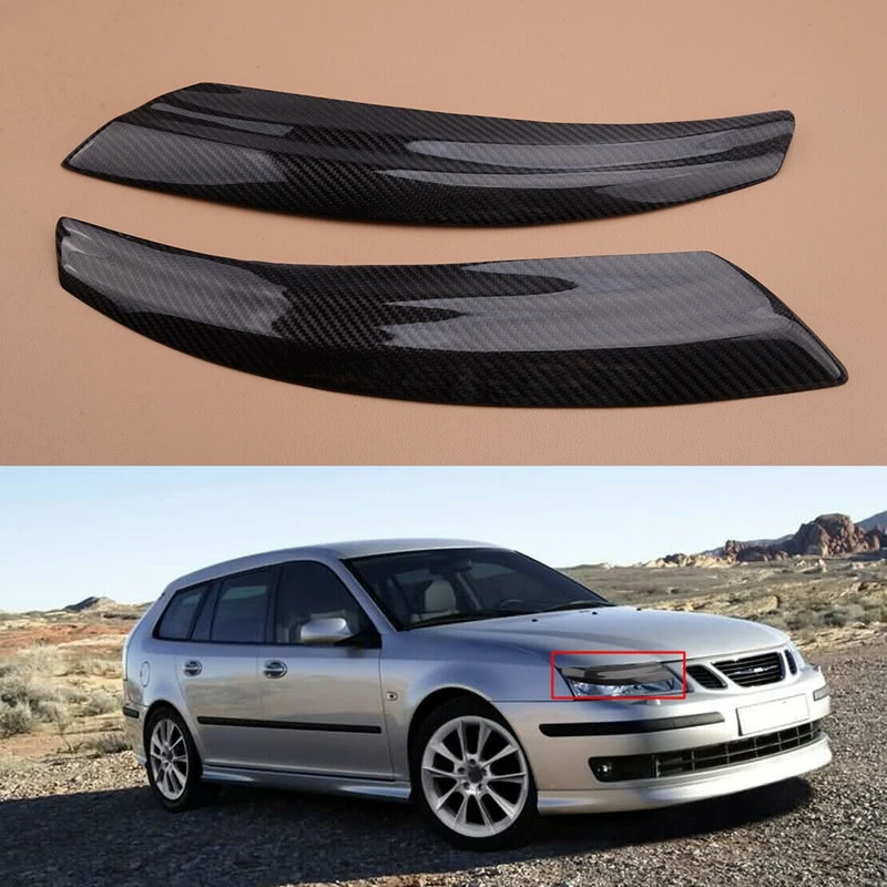 Car Front Light Headlight Cover Trim Eyebrow Eyelid Fit for Saab 9-3 2002-2006 |