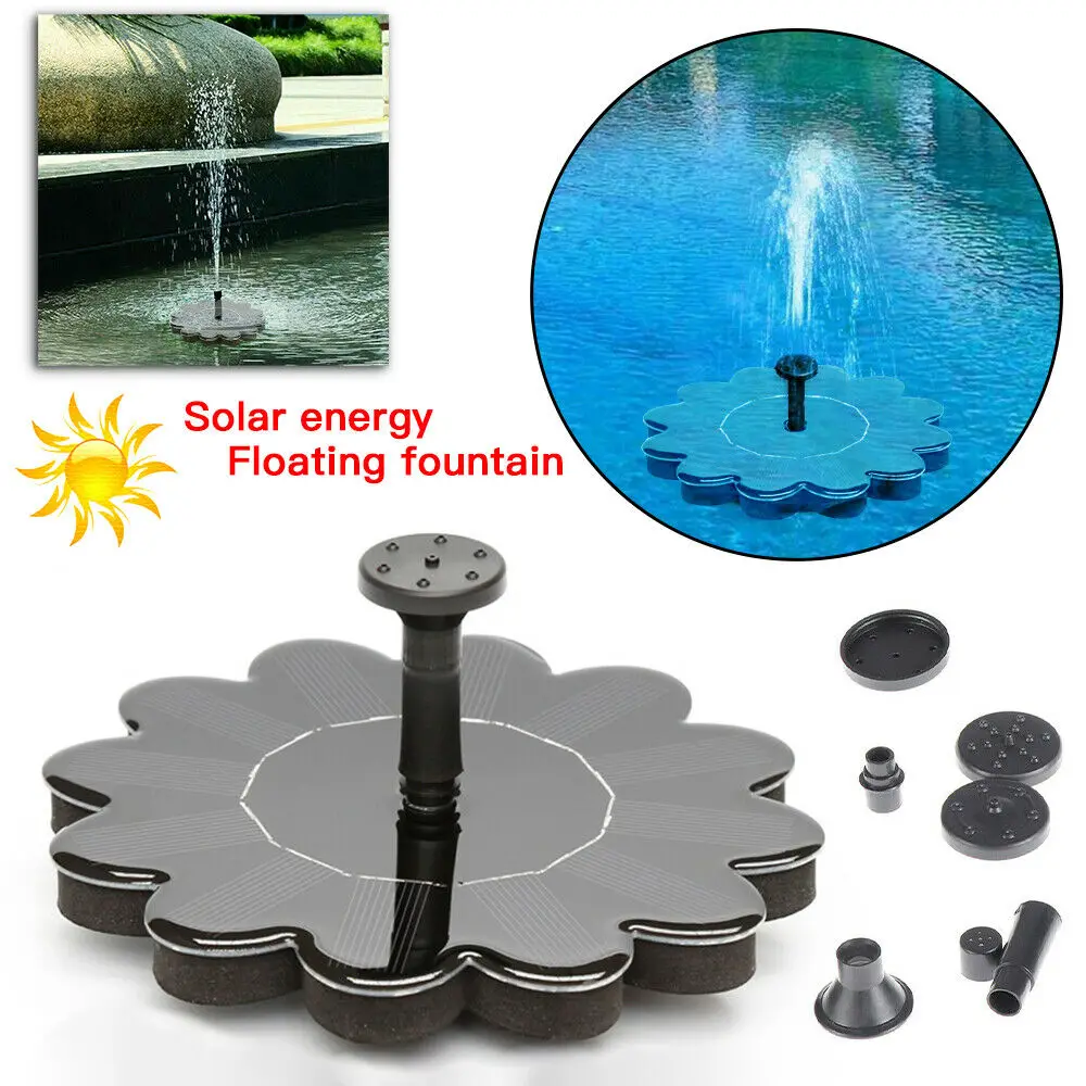 Мини фонтан на солнечной батарее питание от батареи водяной для сада бассейна