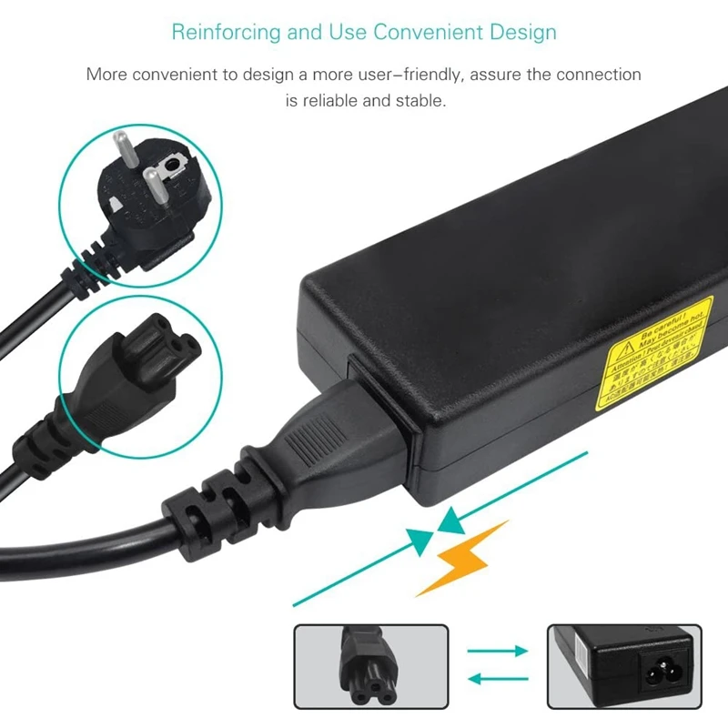 

2-Pin Plug 1.5 M Euro Power Cable Be Quiet Power Supply 2.5 Inch/250 V EU Adapter for PC Power Cable/Printer (EU Plug)
