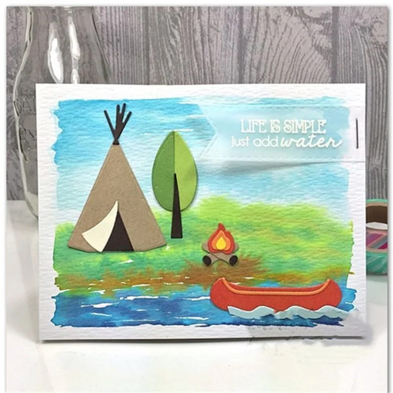 Металлические пресс-формы слова счастливая Вечеринка спасибо капитал кемпинг