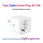 Tuya ZigBee Smart Plug ЕС 16A с Мощность монитор Функция Беспроводной таймер розетка приложение с удаленным Управление переключатель работы с Alexa Google