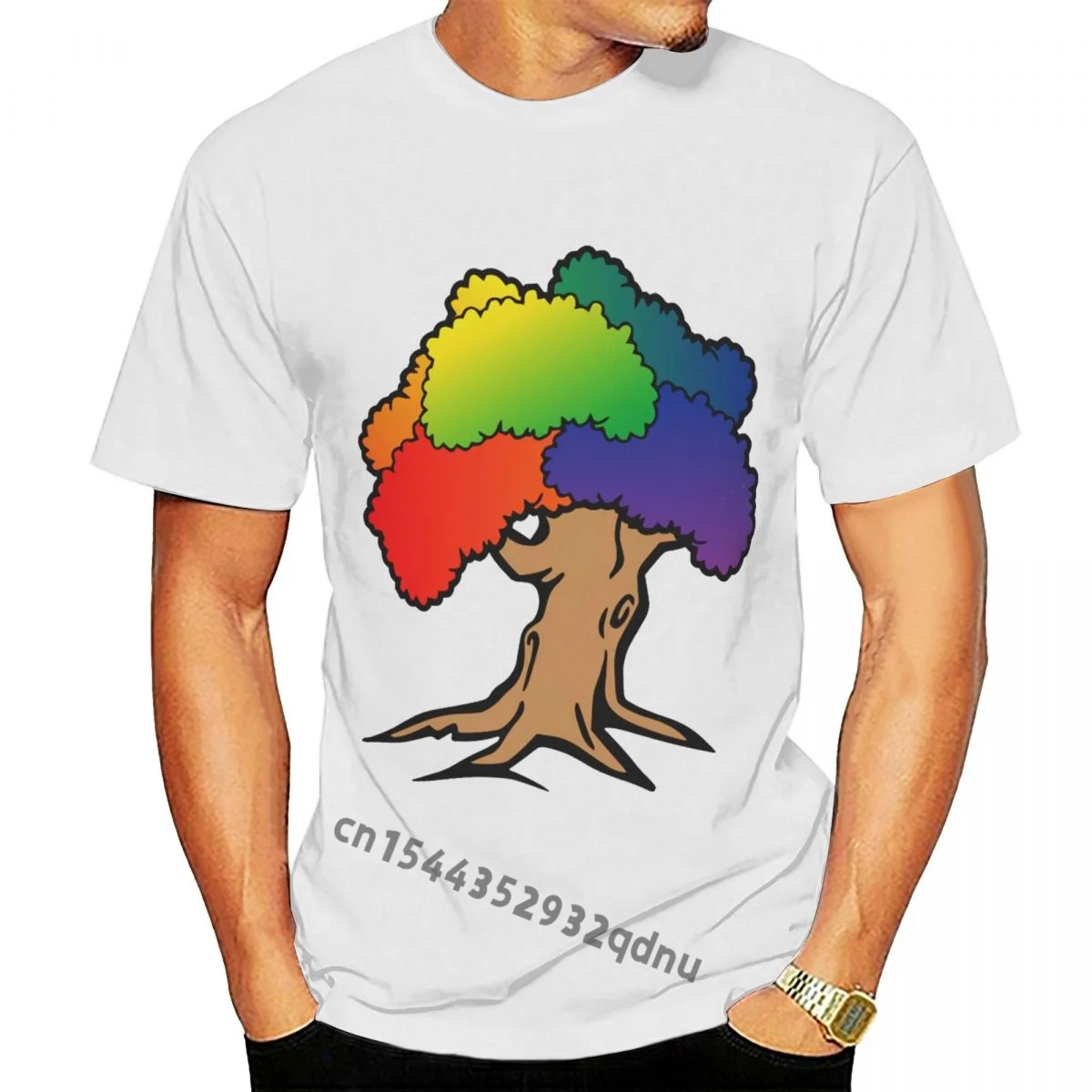 

Regenbogen Baum Unisex T-Shirt Tee Cotton Shirts Cheap Wholesale
