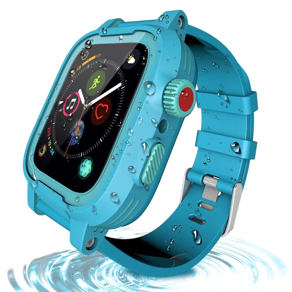 Силиконовый водонепроницаемый чехол Shellbox для часов Apple Watch Band 44 мм 42 дышащий