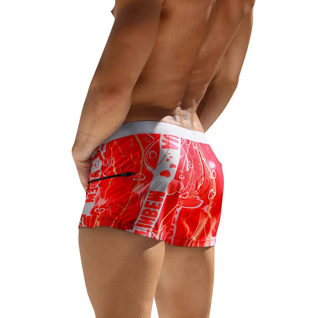 Men's Printing Swimming Trunks Swimwear Swim Sport Briefs Swimsuit Beach Boexer Shorts Wear Bathing Suit maillot de bain#4 | Спорт и
