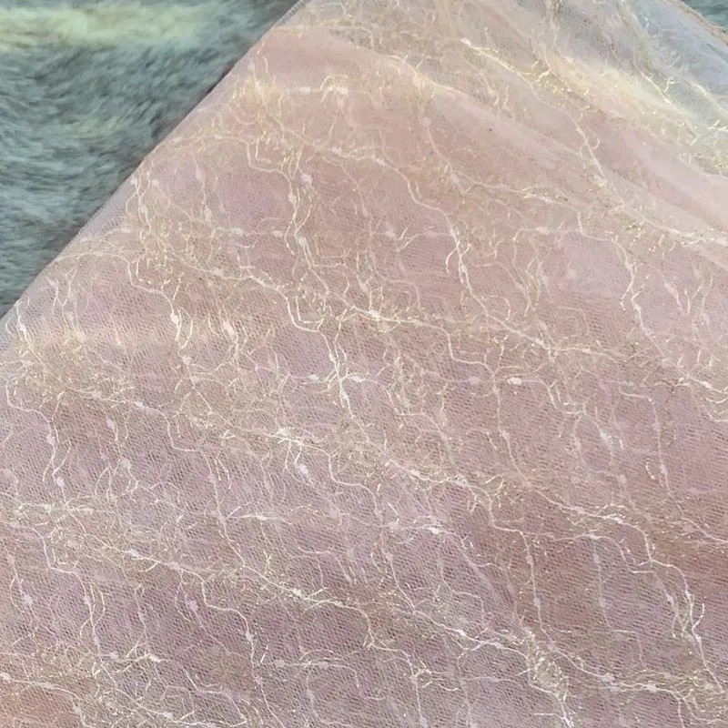 Блестящая вуаль 160*90 см металлическая сетчатая ткань декоративная кружевная