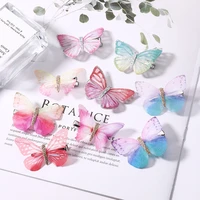 2pcsset colorful simulation butterfly hair clips for girls children cute hairpins fashion barrettes hair accessories