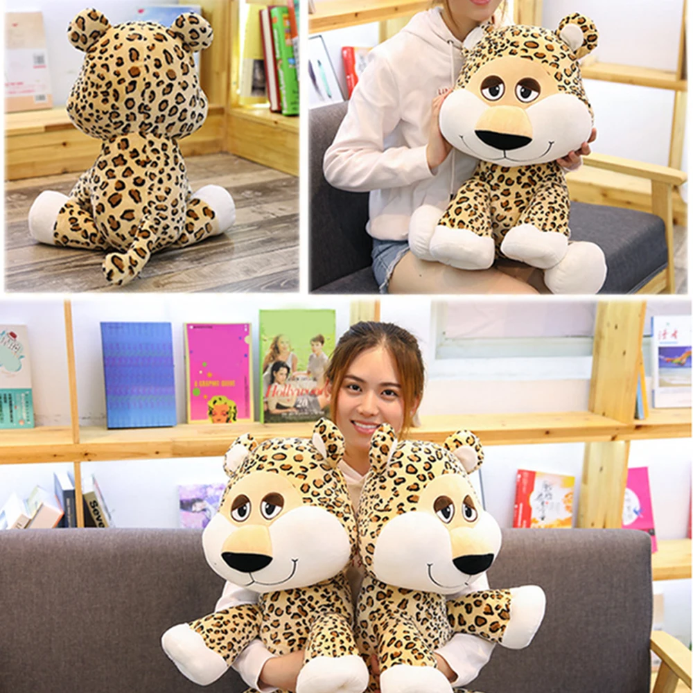 

35cm 50cm Cartoon Simulation Leopard Doll Kids Plush Toy PP Cotton Stuffed Simulation Animal Classic Toys For Children Gift new